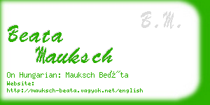 beata mauksch business card